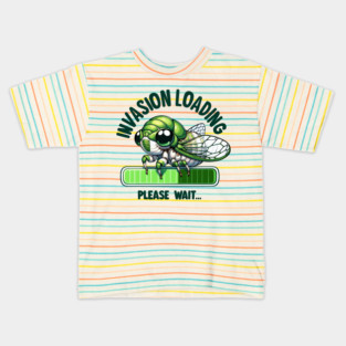 Cicada Invasion Loading Funny Cicada Summer Kids T-Shirt