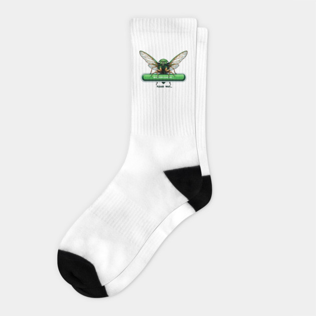 Cicada Invasion Loading Funny Cicada Summer Socks by creative