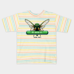 Cicada Invasion Loading Funny Cicada Summer Kids T-Shirt