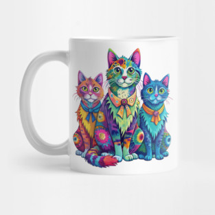 Tie-dye Cats Mug