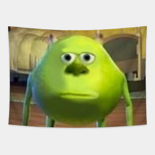 Mike Wazowski with Sully Face Meme Tapestry