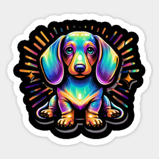 Pocket-Sized Perfection: Mini Dachshund Wiener Dog Art Sticker