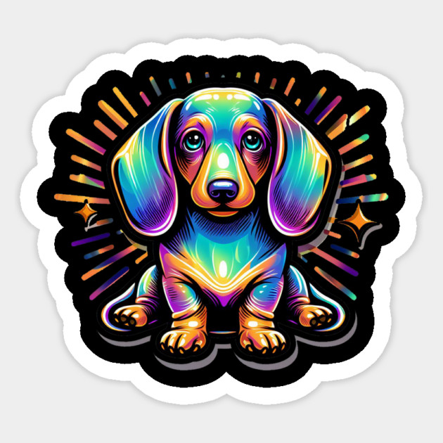 Pocket-Sized Perfection: Mini Dachshund Wiener Dog Art Sticker by IamActiveDog