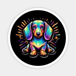 Pocket-Sized Perfection: Mini Dachshund Wiener Dog Art Magnet