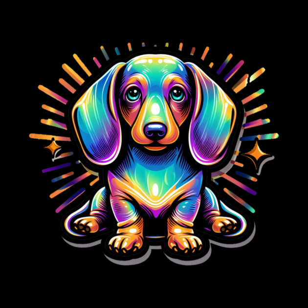 Pocket-Sized Perfection: Mini Dachshund Wiener Dog Art by IamActiveDog