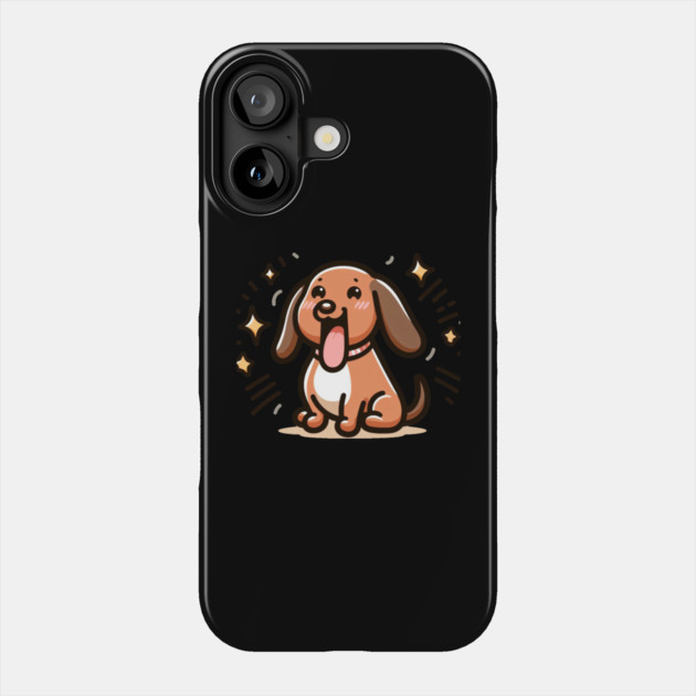 Adorable Dachshund Delights: Miniature Wiener Dog Art Phone Case by IamActiveDog
