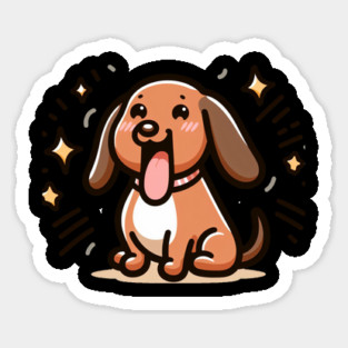 Adorable Dachshund Delights: Miniature Wiener Dog Art Magnet