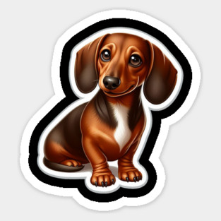 Dainty Dachshunds: Miniature Wiener Dog Art Creations Sticker
