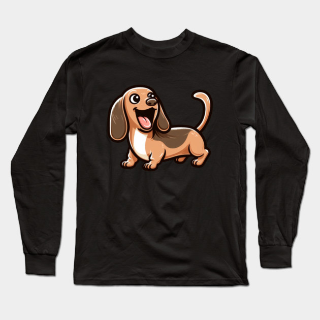 Wee Wonders: Miniature Dachshund Wiener Dog Art Prints Long Sleeve T-Shirt by IamActiveDog