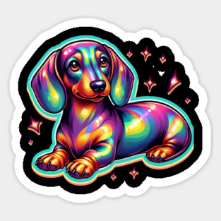 Cutest Curves: Mini Dachshund Wiener Dog Art Pieces Magnet