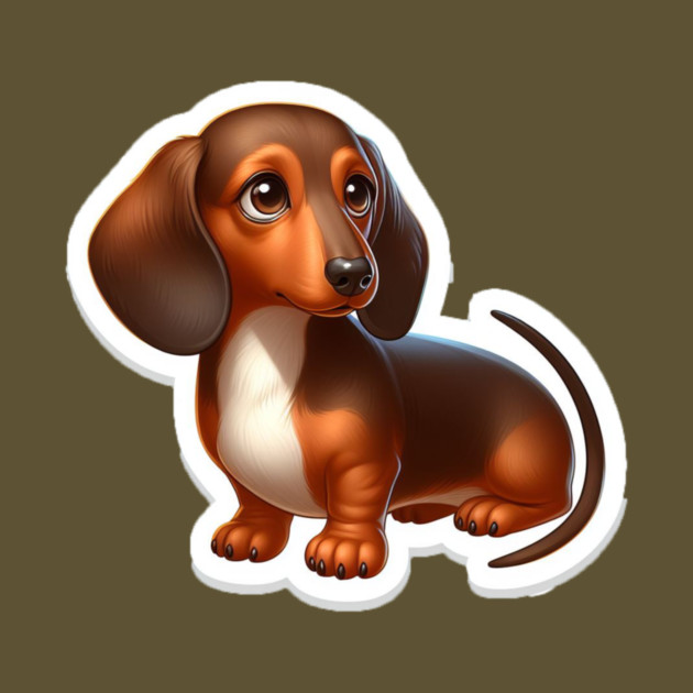 Pint-sized Pup Portraits: Miniature Dachshund Wiener Dog Art by IamActiveDog