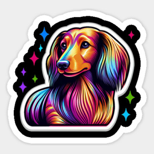 Charmingly Petite: Miniature Dachshund Wiener Dog Artistry Sticker