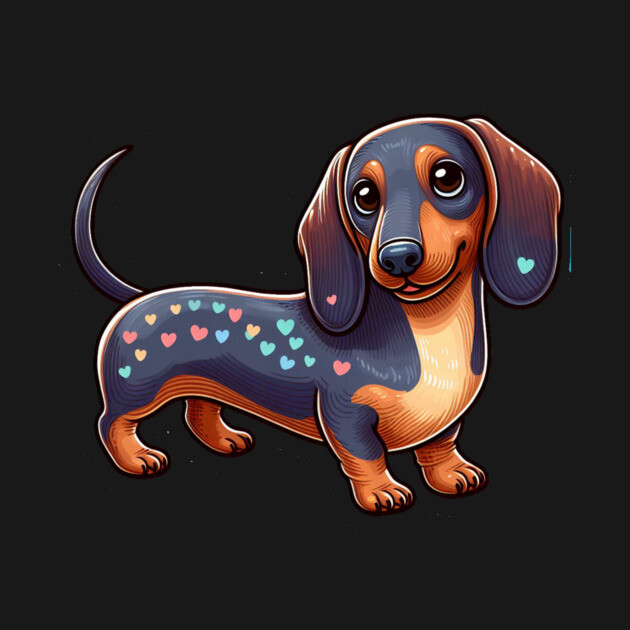 Tiny Treasures: Miniature Dachshund Wiener Dog Artwork by IamActiveDog