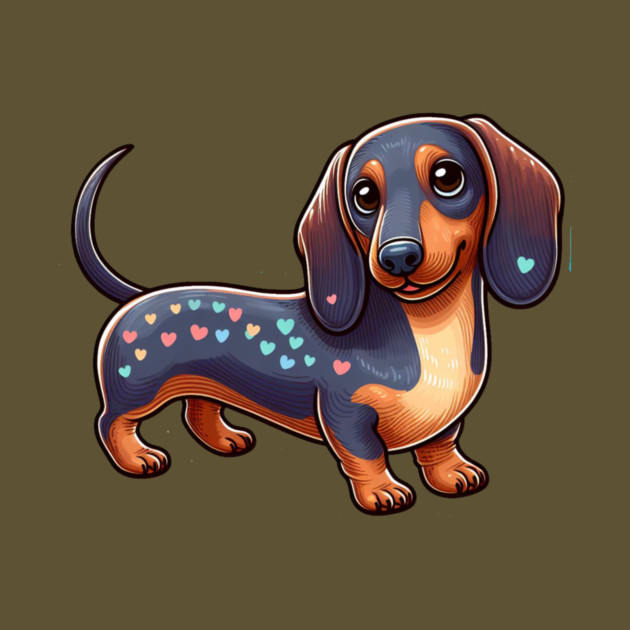Tiny Treasures: Miniature Dachshund Wiener Dog Artwork by IamActiveDog