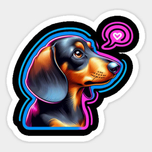 Petite Pleasures: Miniature Dachshund Wiener Dog Art Gallery Sticker