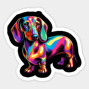 Diminutive Darlings: Miniature Dachshund Wiener Dog Art Depictions Magnet