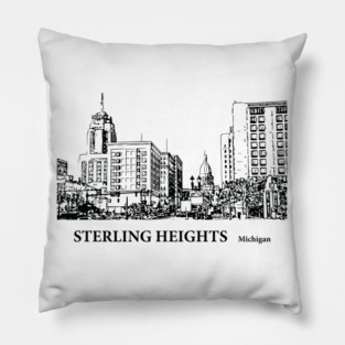 Sterling Heights Michigan Pillow