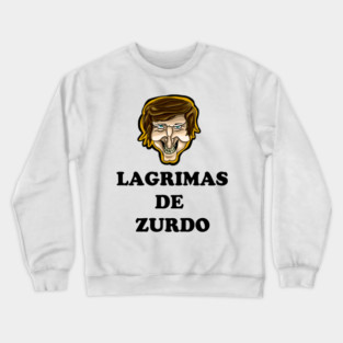 "Lagrimas de Zurdos" Javier Milei Smiling Crewneck Sweatshirt
