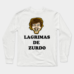 "Lagrimas de Zurdos" Javier Milei Smiling Long Sleeve T-Shirt