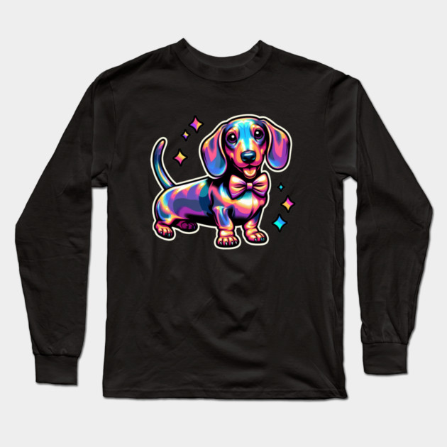 Royal Miniature Dachshund Puppy Graphic Wonderland Long Sleeve T-Shirt by IamActiveDog