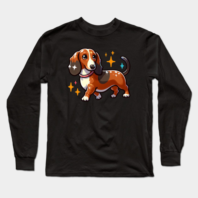 Miniature Dachshund Puppy Realm Long Sleeve T-Shirt by IamActiveDog