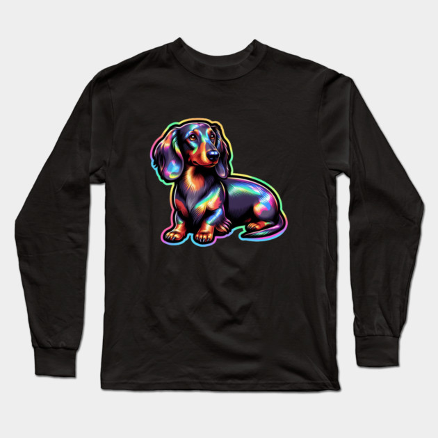 Miniature Dachshund Puppy Paradise Paradise-themed Prints Long Sleeve T-Shirt by IamActiveDog
