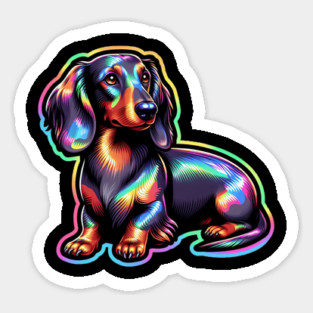 Miniature Dachshund Puppy Paradise Paradise-themed Prints Sticker