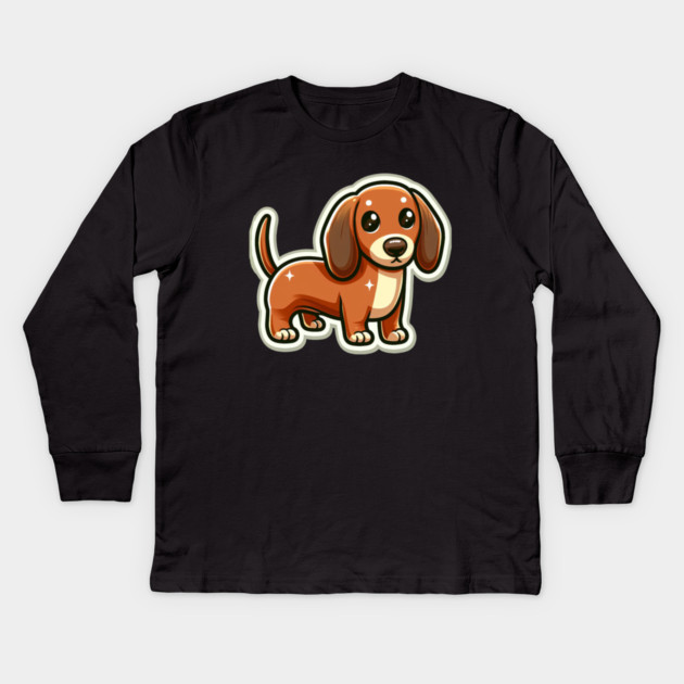Royal Miniature Dachshund Puppy Odyssey Kids Long Sleeve T-Shirt by IamActiveDog