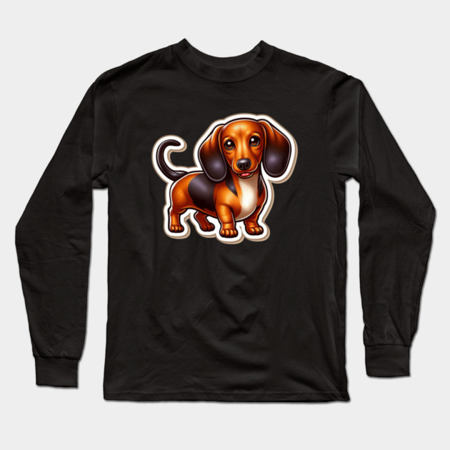 Miniature Dachshund Puppy Mirage Miraculous Art Long Sleeve T-Shirt by IamActiveDog