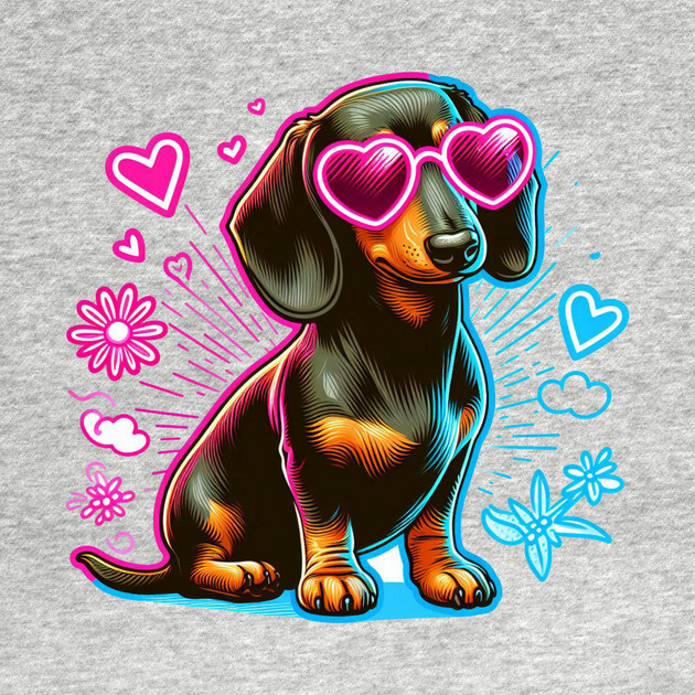 Miniature Dachshund Puppy Love Designs by IamActiveDog