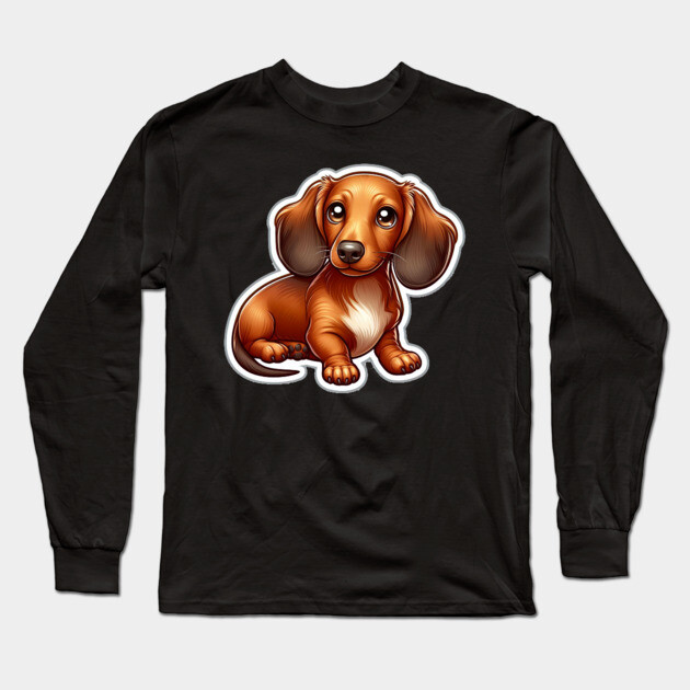 Royal Miniature Dachshund Puppy Love Designs Limited Edition Long Sleeve T-Shirt by IamActiveDog