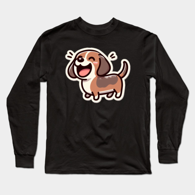 Royal Miniature Dachshund Puppy Joyful Designs Long Sleeve T-Shirt by IamActiveDog