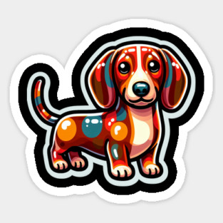 Royal Miniature Dachshund Puppy Inspired Art Magnet