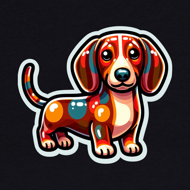 Royal Miniature Dachshund Puppy Inspired Art by IamActiveDog