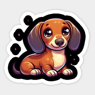 Royal Miniature Dachshund Puppy Tranquility Sticker