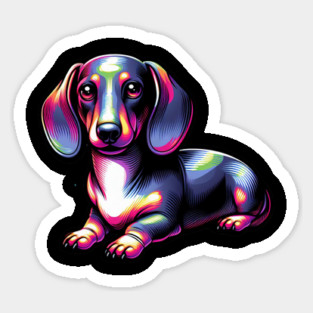 Whimsical Royal Miniature Dachshund Puppy Magnet