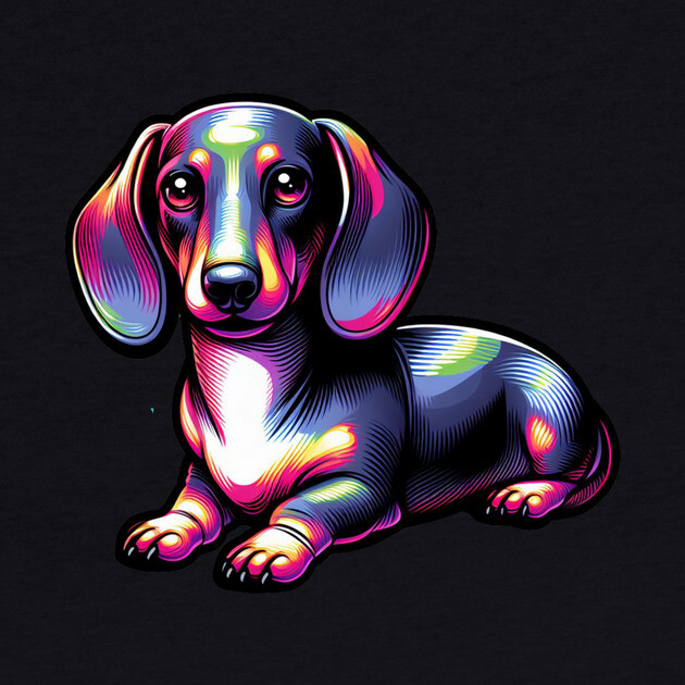 Whimsical Royal Miniature Dachshund Puppy by IamActiveDog