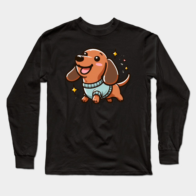 Royal Miniature Dachshund Puppy Wonder Long Sleeve T-Shirt by IamActiveDog