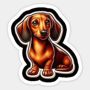 Whimsical Royal Miniature Dachshund Puppy Creations Must-Have Items Sticker
