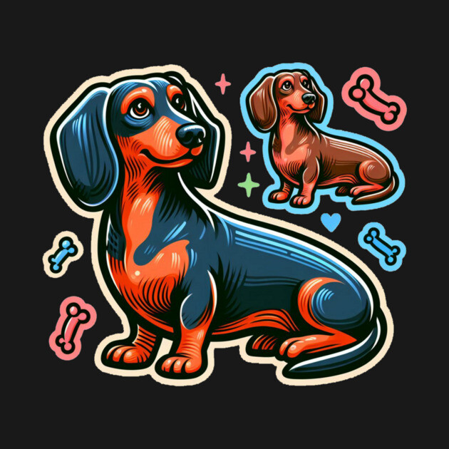 Whimsical Royal Miniature Dachshund Puppy Creations by IamActiveDog