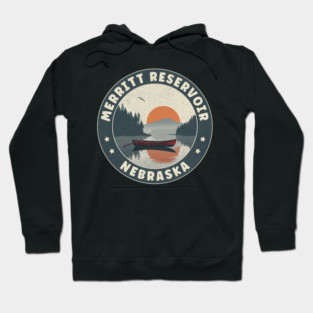 Merritt Reservoir Nebraska Sunset Hoodie
