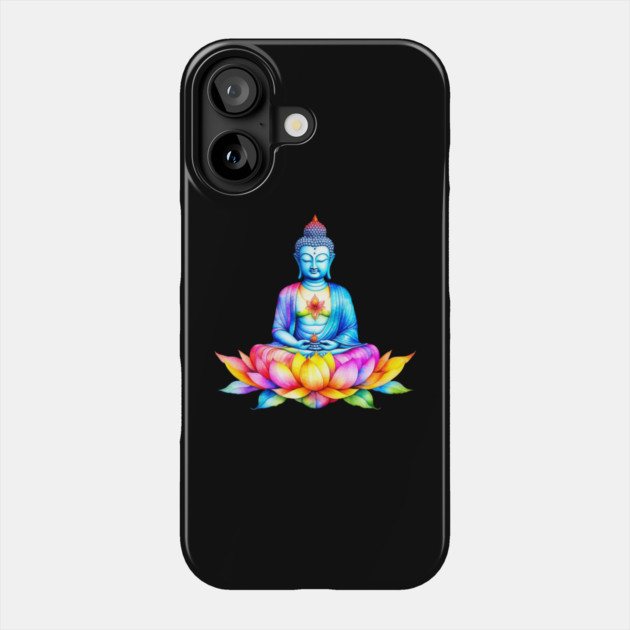 Watercolor Buddha and Lotus Phone Case by HolidayBug