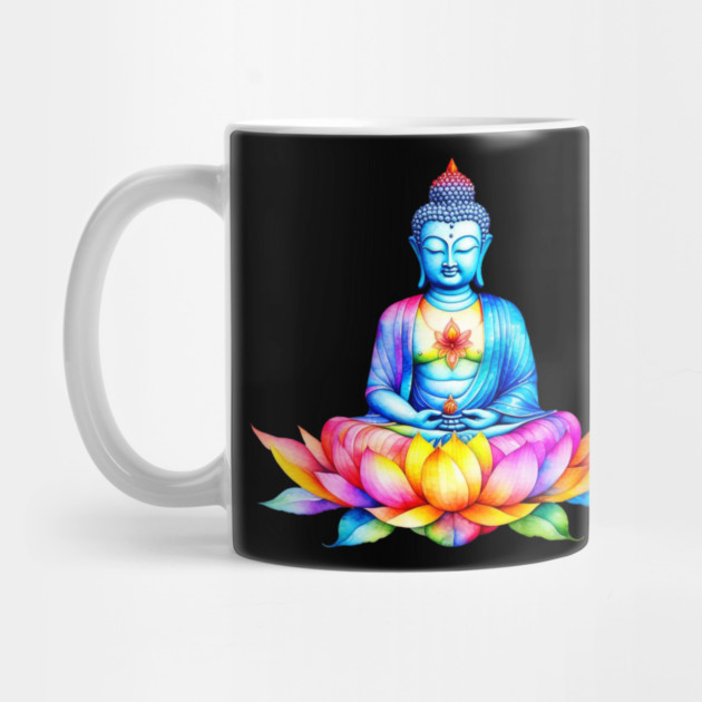 Watercolor Buddha and Lotus by HolidayBug