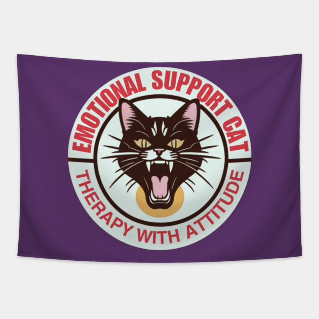 THERAPY CAT Tapestry by Pete the Cat Guy