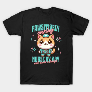 Cute Cat Lover Registered Nurse T-Shirt