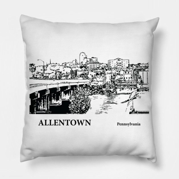 Allentown Pennsylvania Pillow by Lakeric