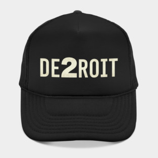DE2ROIT Distressed Logo Hat
