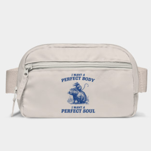 Capybara i want a perfect body i want a perfect soul Shirt, Funny Rat Riding A Capybara Meme Bag