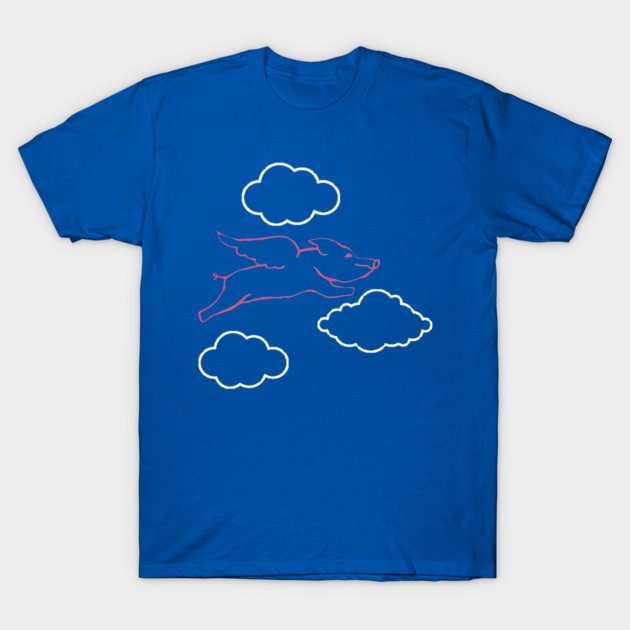 Flying Pig and Clouds T-Shirt by DonWillisJrArt