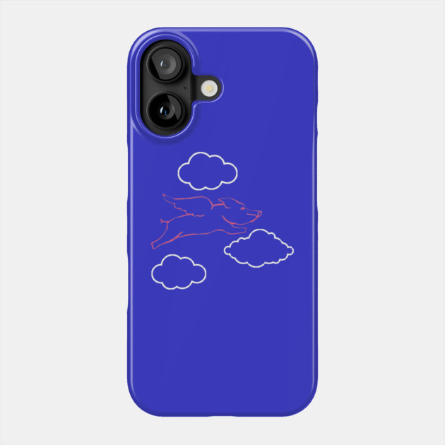 Flying Pig and Clouds Phone Case by DonWillisJrArt